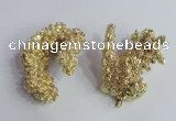 NGP2396 20*40mm - 30*50mm freeform plated natural coral pendants