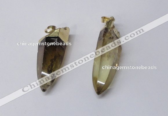 NGP2409 14*35mm - 16*50mm sticks quartz pendants wholesale