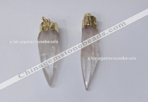 NGP2414 15*60mm - 18*70mm sticks white crystal pendants wholesale