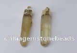 NGP2425 15*50mm - 18*65mm sticks dyed white crystal pendants