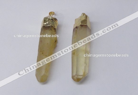 NGP2425 15*50mm - 18*65mm sticks dyed white crystal pendants