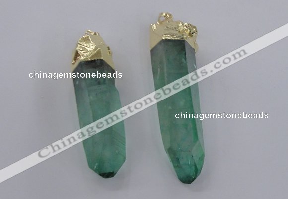 NGP2429 15*50mm - 18*65mm sticks dyed white crystal pendants