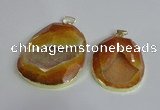 NGP2432 30*40mm - 40*45mm freeform druzy agate pendants wholesale