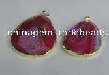 NGP2434 30*40mm - 40*45mm freeform druzy agate pendants wholesale