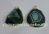 NGP2436 30*40mm - 40*45mm freeform druzy agate pendants wholesale