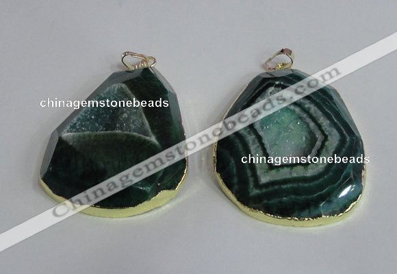 NGP2436 30*40mm - 40*45mm freeform druzy agate pendants wholesale