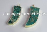 NGP2443 18*40mm - 20*50mm horn sea sediment jasper pendants