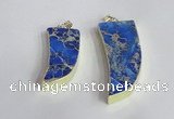 NGP2444 18*40mm - 20*50mm horn sea sediment jasper pendants