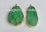 NGP2474 45*55mm - 50*65mm freeform druzy agate pendants wholesale