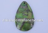 NGP248 30*49mm dyed golden turquoise & pyrite gemstone pendants