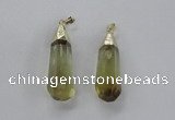 NGP2488 12*45mm - 15*50mm faceted nuggets lemon quartz pendants