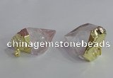 NGP2503 20*35mm - 25*35mm faceted nuggets white crystal pendants