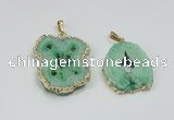 NGP2509 18*25mm - 30*40mm freeform druzy agate pendants