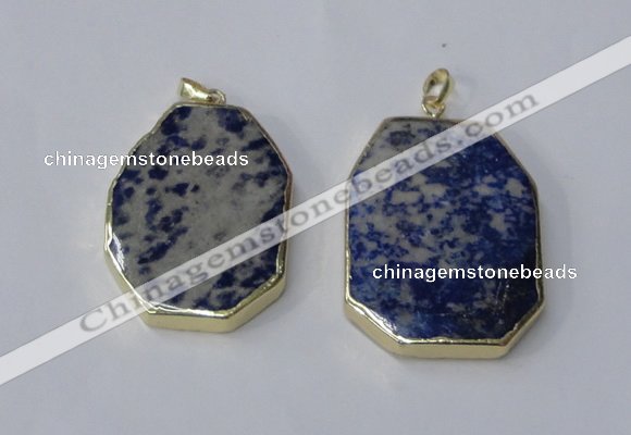 NGP2518 30*40mm - 35*45mm freeform lapis lazuli gemstone pendants