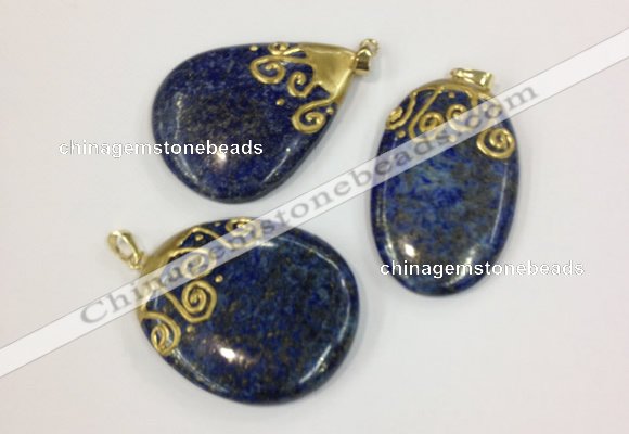 NGP2519 30*45mm - 40*50mm freefrom lapis lazuli pendants