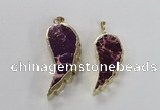 NGP2525 18*40mm - 22*55mm wing-shaped sea sediment jasper pendants