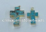 NGP2535 30*40mm - 40*50mm cross sea sediment jasper pendants