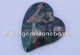 NGP254 41*50mm fashion malachite & pyrite gemstone pendants