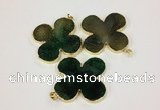 NGP2543 53*53mm - 56*56mm flower agate gemstone pendants