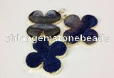 NGP2544 53*53mm - 56*56mm flower agate gemstone pendants