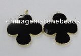 NGP2545 53*53mm - 56*56mm flower agate gemstone pendants