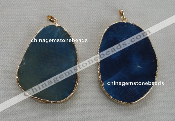 NGP2550 45*60mm - 48*65mm freeform agate gemstone pendants