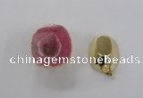 NGP2555 25*35mm - 30*40mm freeform druzy agate gemstone pendants