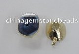 NGP2556 25*35mm - 30*40mm freeform druzy agate gemstone pendants