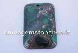 NGP256 31*47mm fashion malachite & pyrite gemstone pendants
