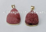 NGP2564 22*30mm teardrop druzy agate gemstone pendants