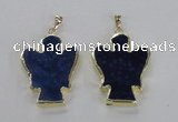 NGP2583 30*40mm angel agate gemstone pendants wholesale