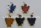 NGP2584 30*40mm angel agate gemstone pendants wholesale