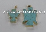 NGP2586 25*35mm - 38*48mm angel turquoise pendants wholesale