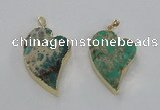 NGP2600 25*35mm - 35*45mm heart sea sediment jasper pendants