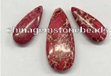 NGP262 15*30mm - 20*50mm flat teardrop sea sediment jasper pendants set