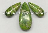 NGP264 15*30mm - 20*50mm flat teardrop sea sediment jasper pendants set