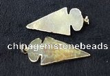 NGP2655 24*53mm - 26*55mm arrowhead agate pendants wholesale