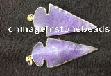 NGP2656 24*53mm - 26*55mm arrowhead agate pendants wholesale