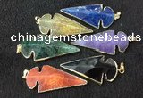 NGP2662 24*53mm - 26*55mm arrowhead agate pendants wholesale