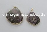 NGP2675 25*35mm - 40*45mm freeform tourmaline gemstone pendants