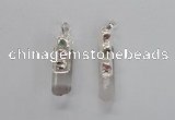 NGP2677 12*35mm - 15*40mm sticks white crystal pendants wholesale