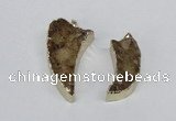 NGP2685 15*30mm - 25*45mm horn druzy citrine pendants