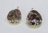 NGP2688 35*45mm - 40*50mm freeform ocean agate pendants