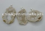 NGP2700 30*40mm - 50*65mm freeform druzy agate pendants