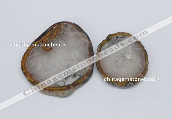 NGP2710 45*50mm - 55*75mm freeform druzy agate pendants