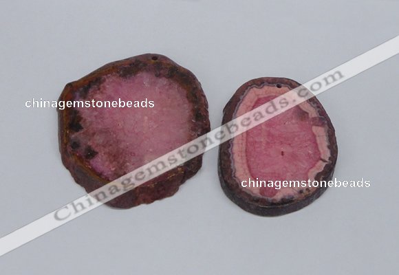 NGP2713 45*50mm - 55*75mm freeform druzy agate pendants