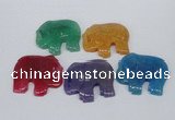 NGP2725 45*55mm elephant agate gemstone pendants wholesale