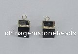 NGP2730 11*13mm - 12*15mm cube smoky quartz gemstone pendants