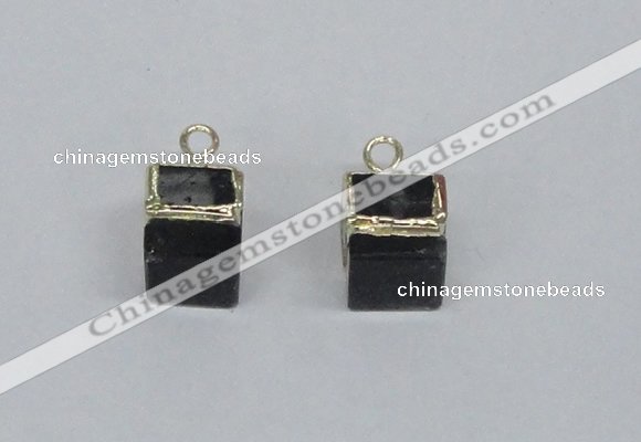 NGP2730 11*13mm - 12*15mm cube smoky quartz gemstone pendants