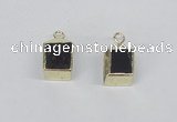 NGP2731 11*13mm - 12*15mm cube smoky quartz gemstone pendants